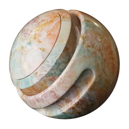 Coral Turquoise Cream Onyx