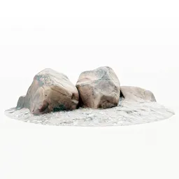 Realistic 3D model of a textured sandstone rock for Blender, perfect for landscape design and photorealistic rendering.