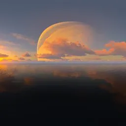 Cloudy Sunset Planet HDRI