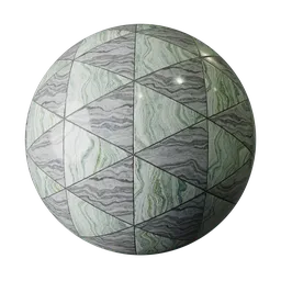 High-resolution PBR marble tile texture for 3D modeling and rendering in Blender.