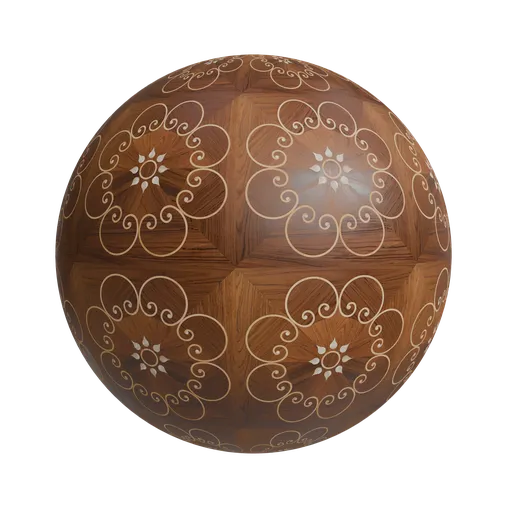 Marquetry parquet tile