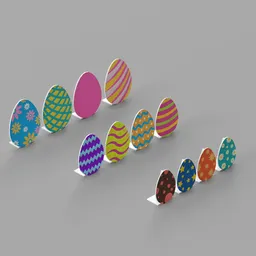 Easter Egg Yard Ornament Set