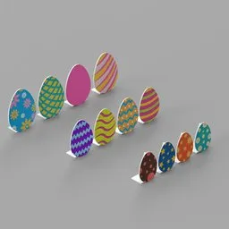 Easter Egg Yard Ornament Set