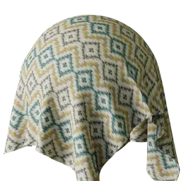 Geometric Green Embroidery