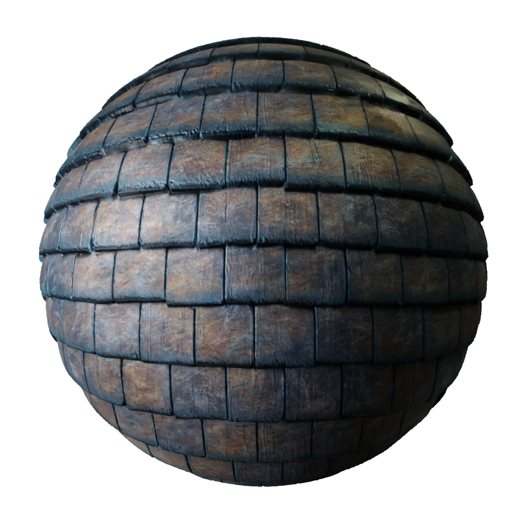 Slate Roof Tiles Mix Colour Edgewear | FREE roofing materials | BlenderKit