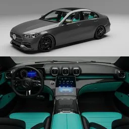 Mercedes Benz C Class(Rigged)