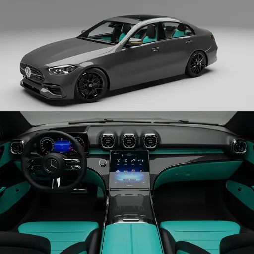 Mercedes Benz C Class(Rigged)