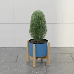 Modern Blue Herb Planter