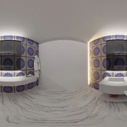 Luxury Blue Tile Bathroom