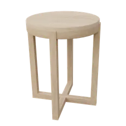 High-quality Blender 3D wooden nightstand with realistic textures for virtual interior design.