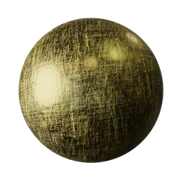 Heavy Aged Scratched Brass