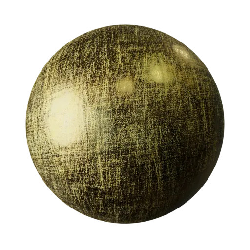 Heavy Aged Scratched Brass