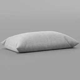 Realistic 3D model of a textured pillow for Blender, perfect for bed scene renderings and architectural visualization.