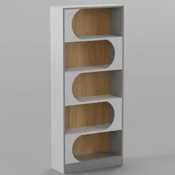 Modern Alternating Bookshelves