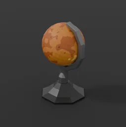 Low Poly Venus Globe