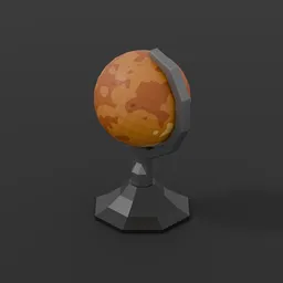 Low Poly Venus Globe