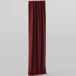 Retardant velvet curtain red