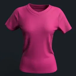 Pink Women's V-neck Shirt