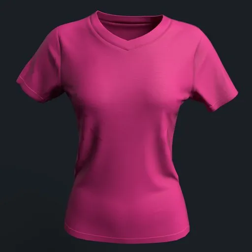 Pink Women's V-neck Shirt