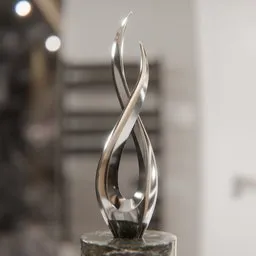 Elegant chrome sculpture