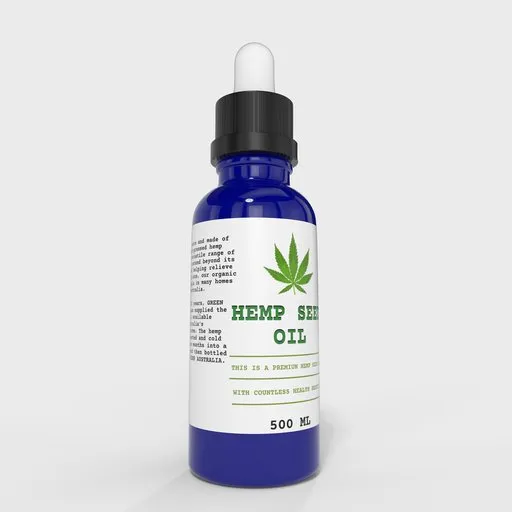 Hemp Seed Oil Bottle