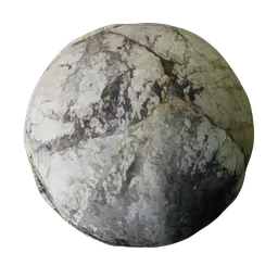 Realistic PBR texture for 3D modeling, featuring a detailed coastal rock surface for Blender and other 3D applications.