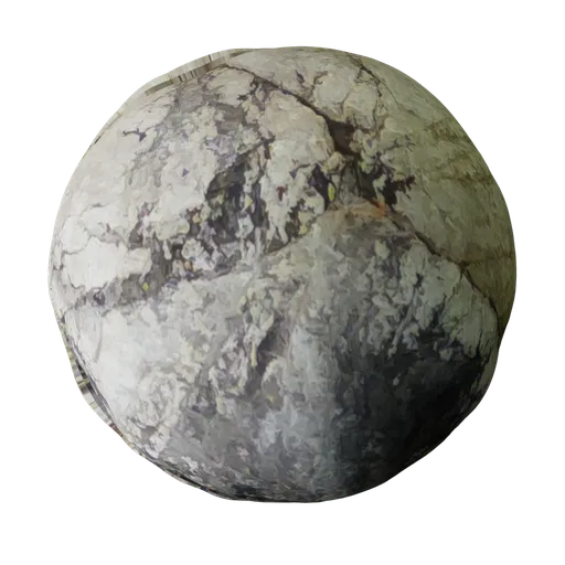 Realistic PBR texture for 3D modeling, featuring a detailed coastal rock surface for Blender and other 3D applications.