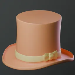 Cartoon Top Hat with Bow