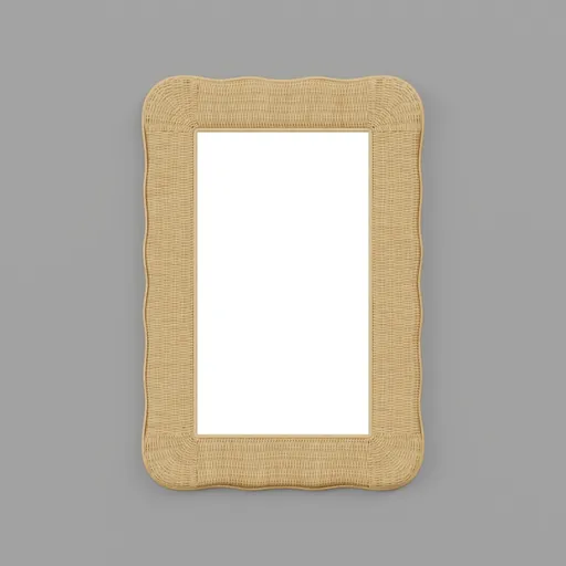 Daline Rattan Flat Wall Mirror