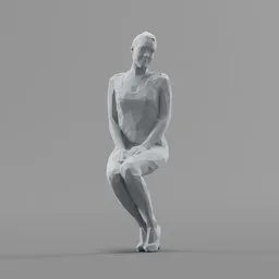 Lowpoly Female Sitting