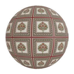 Mughal floral motif wallpaper