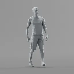 Lowpoly Male Walking