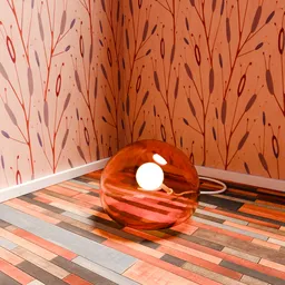 Modern / Retro Seventies Round Floor Ball Lamp