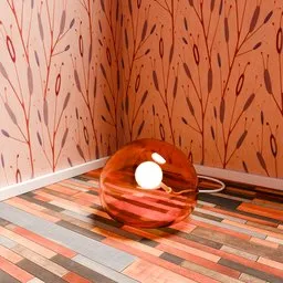 Modern / Retro Seventies Round Floor Ball Lamp