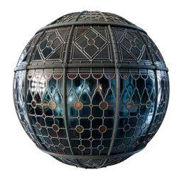 Colored Glass Old Window