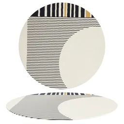 Modern Round organic Rug