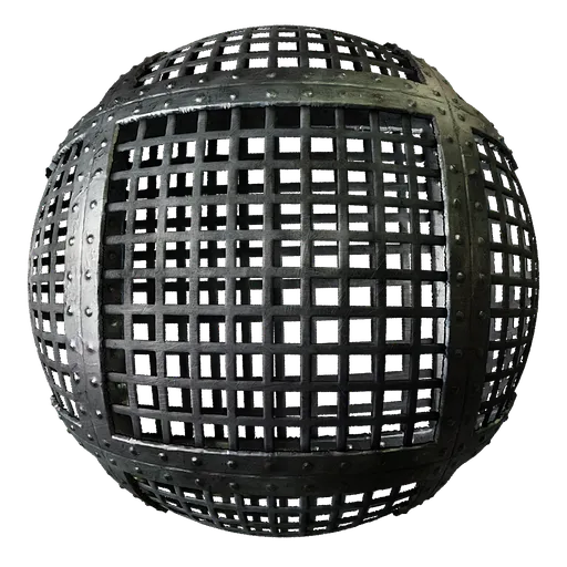 Metal Rivets Iron Grill