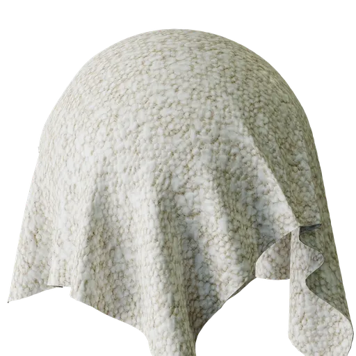 Seamless chunky Bouclé fabric texture for PBR material in 3D applications
