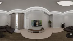 Luxury living room evening light