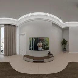 Luxury living room evening light