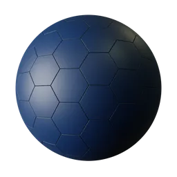Hexagonal blue tiles