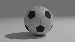 High-detail 3D model of a soccer ball with hexagonal patterns, optimized for Blender rendering.