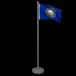 Animated Flag of New Hampshire State
