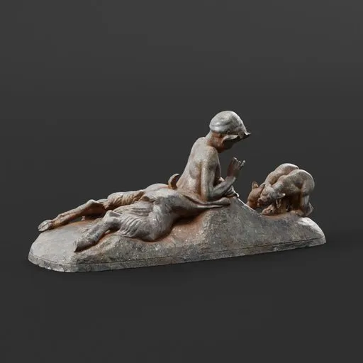statue of Iron Pan et Oursons