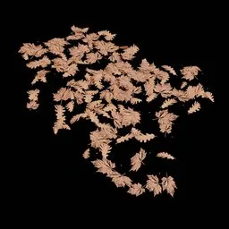 Realistic Autumn Leaf Ground Scatter