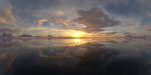 Dramatic Cloudy Sunset Landscape