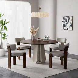 Modern Dining Table Chair Set Interior