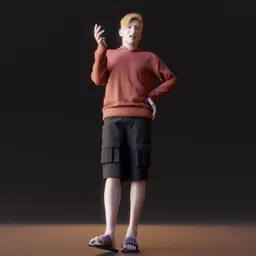 Young western male human