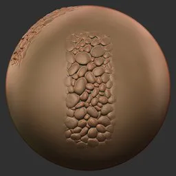 River Pebble Gravel Brush