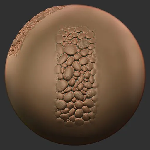 River Pebble Gravel Brush